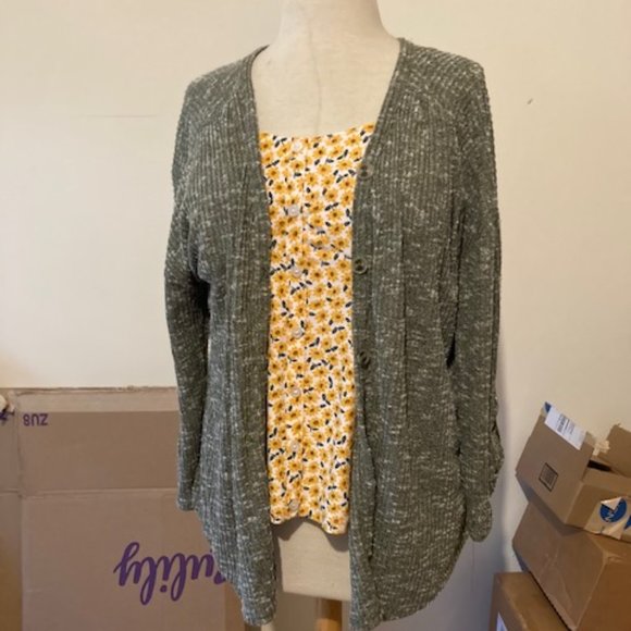 No Boundaries Sweaters - No Boundaries cardigan and tank set